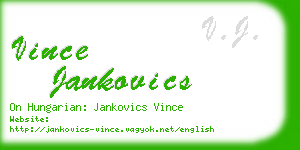vince jankovics business card